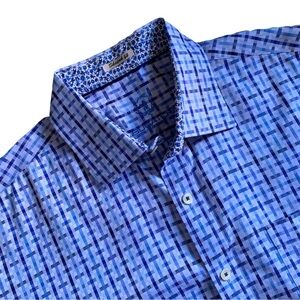 Bugatchi Button Down Long Sleeve Shaped Fit Dress Shirt XL